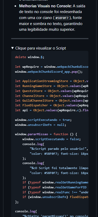 Discord Missões Orb Interface
